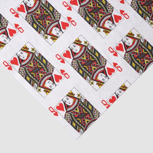 Antiek hartenkoningin tissuepapier (Detail)