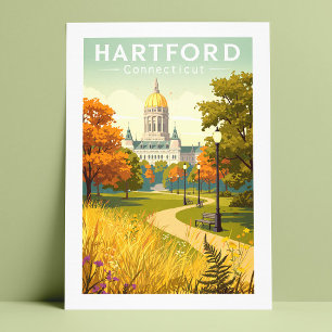 Antiek Hartford Connecticut Briefkaart