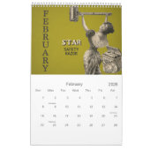 Antiek hebben moderne Mannen en kleurrijk Kalender (Feb 2026)