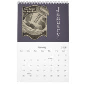 Antiek hebben moderne Mannen en kleurrijk Kalender (Jan 2026)