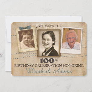 Antiek herinneringen   Drie foto uitnodigingen