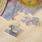 Antiek historisch historisch historisch erfgoed va legpuzzel (Zijkant)