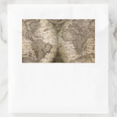 Antiek historisch historisch historisch erfgoed va rechthoekige sticker (Tas)