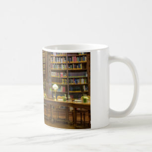 Antiek historische bibliotheek koffiemok