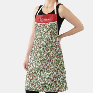 Antiek Holly Pattern met naam Schort