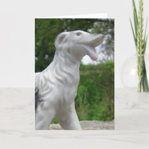 Antiek hond Figurine Kaart