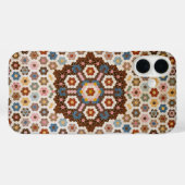 Antiek Honeycomb Quilt Pattern - Folk Art Crafty Case-Mate iPhone Case (Achterkant (horizontaal))