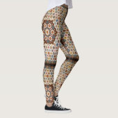 Antiek Honeycomb Quilt Pattern - Folk Art Crafty Leggings (Rechts)