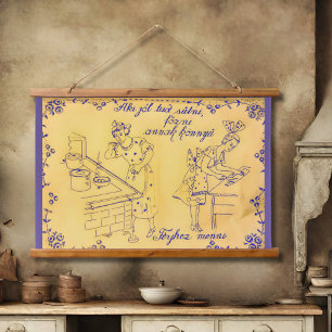 Antiek Hongaars muurdoekontwerp Hangend Wandkleed