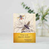 ANTIEK HONINGBIJENHOUDER ,BIJENTEELT BRIEFKAART (Staand voorkant)