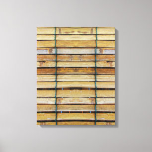 Antiek houten houten houten houten latten canvas afdruk