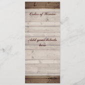 Antiek Houten Orde van de Dienst Kaart (Voorkant)