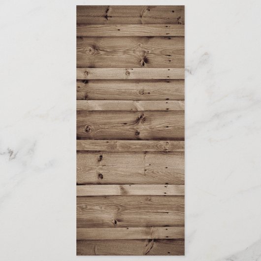 Antiek Houten Orde van de Dienst Kaart (Achterkant)