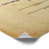 antiek huwelijksverklaring "Sacred Commitment" Poster (Hoek)