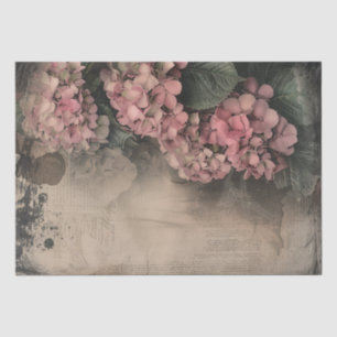 Antiek Hydrangea Illustratie Perkament Decoupage Tissuepapier