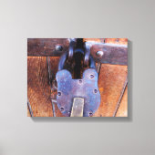 antiek ijzerslot rustige houten deur canvas afdruk (Voorkant)