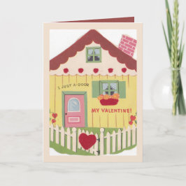 Antiek Ik ben net een deur die je Valentijn is Feestdagen Kaart
