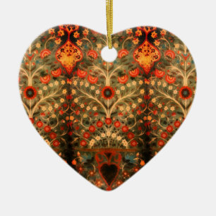 Antiek Indiaas textielontwerp - bijvoegnaam Keramisch Ornament