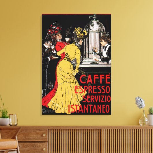 Antiek Italiaans café Espresso en Poster Canvas Afdruk (Insitu (Woonkamer))