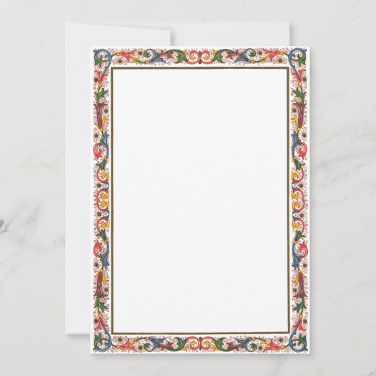 Antiek Italiaanse grens sparen de Sjabloon van de (Voorkant)