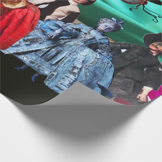 ANTIEK ITALIAANSE PARTIJ VOOR MASKERADE CADEAUPAPIER (Hoek)