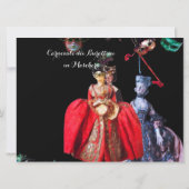 ANTIEK ITALIAANSE PARTIJ VOOR MASQUERADE COSTUME KAART (Achterkant)