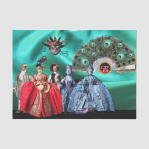 ANTIEK ITALIAANSE PUPPETS, MASKERADE PARTIJEN TISSUEPAPIER