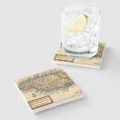 Antiek Jamaica-kaart Stenen Onderzetter (Zijkant)