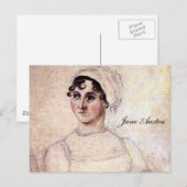 Antiek Jane Austen Portrait Briefkaart (Voorkant / Achterkant)