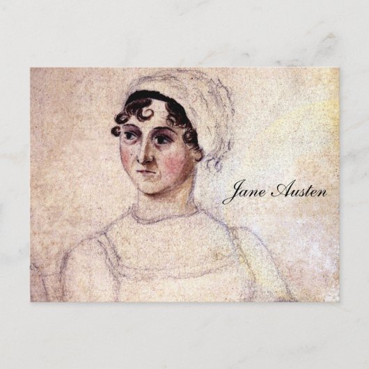 Antiek Jane Austen Portrait Briefkaart (Voorkant)