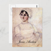 Antiek Jane Austen Portrait Briefkaart (Voorkant / Achterkant)