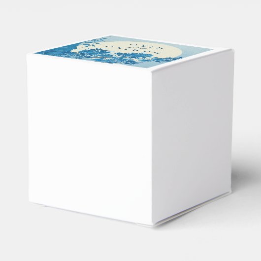 Antiek Japans blauw Cherry Blossom Bedankdoosjes (Achterkant)