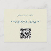 Antiek Japans blauw Cherry Blossom Informatiekaartje (Achterkant)