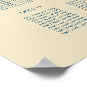 Antiek japans blauw kersenbloesem zitgrafiek poster (Hoek)