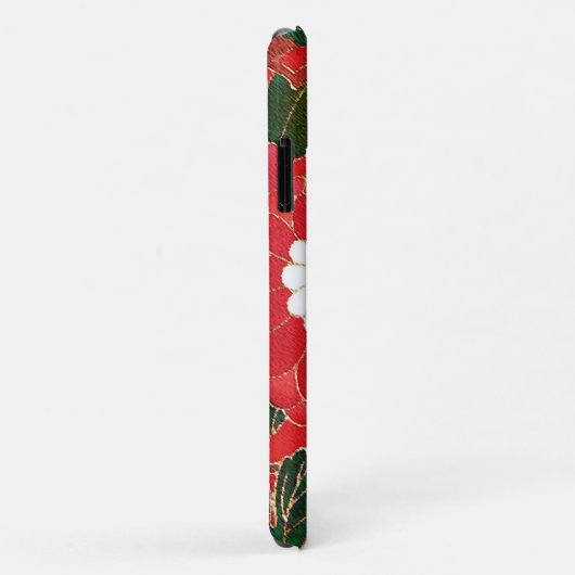 Antiek Japans Brocade Deep Red Case-Mate iPhone Case (Achterkant/rechts)