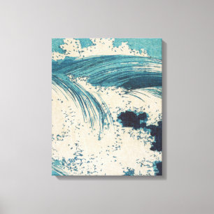 Antiek Japanse Blue Waves Ocean Print