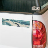 Antiek Japanse Blue Waves Ocean Print Bumpersticker (Op Truck)