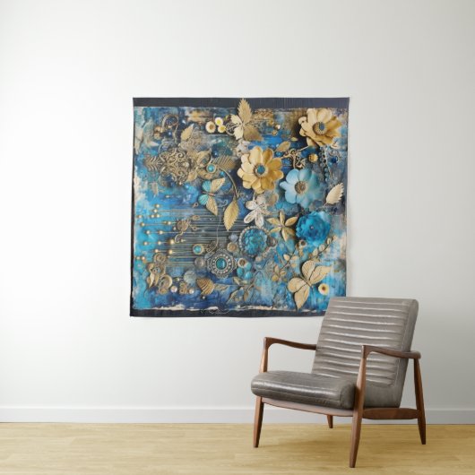 Antiek junk papier tapijt wandkleed (In Situ (horizontaal))