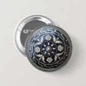 Antiek juwelen - ventilatorpop/ Brooch-knop Ronde Button 5,7 Cm (Voorkant /achterkant)