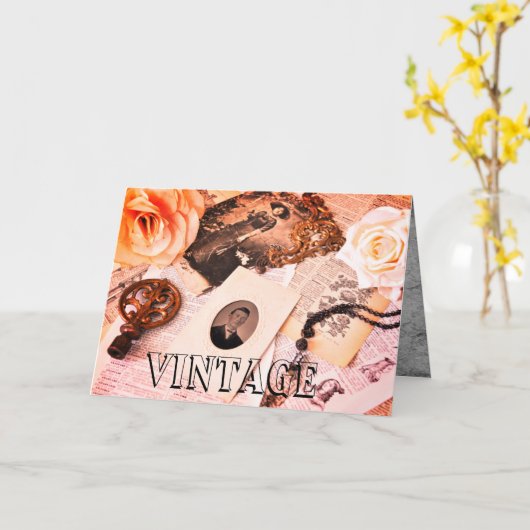 Antiek Kaart (Gele Bloem)