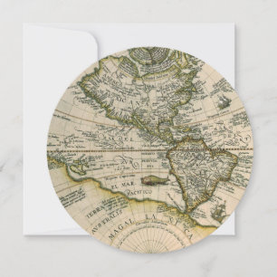 Antiek kaart, 1596, Amerika Sive Novus Orbis Kaart