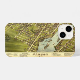 Antiek  Kaart Bangor Maine USA 1875 iPhone 14 Hoesje