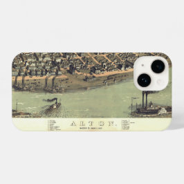 Antiek  Kaart Illinois USA 1867 iPhone 14 Hoesje