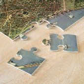 Antiek kaart met een panoramisch Uitzicht van Wash Legpuzzel (Zijkant)