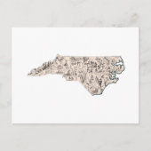 Antiek kaart North Carolina  Afbeelding Map (Voorkant)