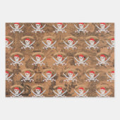 Antiek kaart Pirate Jolly Roger verjaardagsfeestje Inpakpapier Vel (Voorkant)