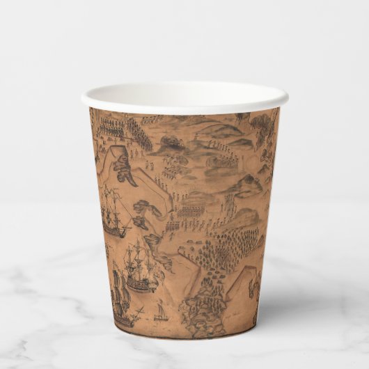 Antiek kaart Pirate verjaardagsfeestje Papieren Bekers (Achterkant)