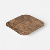 Antiek kaart Pirate verjaardagsfeestje Papieren Bordje (Gebogen)