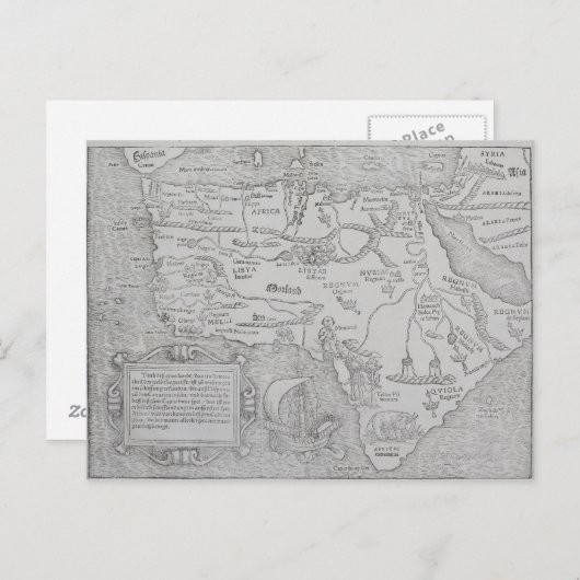 Antiek kaart van Afrika (Voorkant / Achterkant)