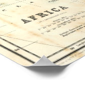 Antiek kaart van Afrika Poster (Hoek)